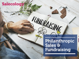 Philathropic Sales and Fundraising Cover